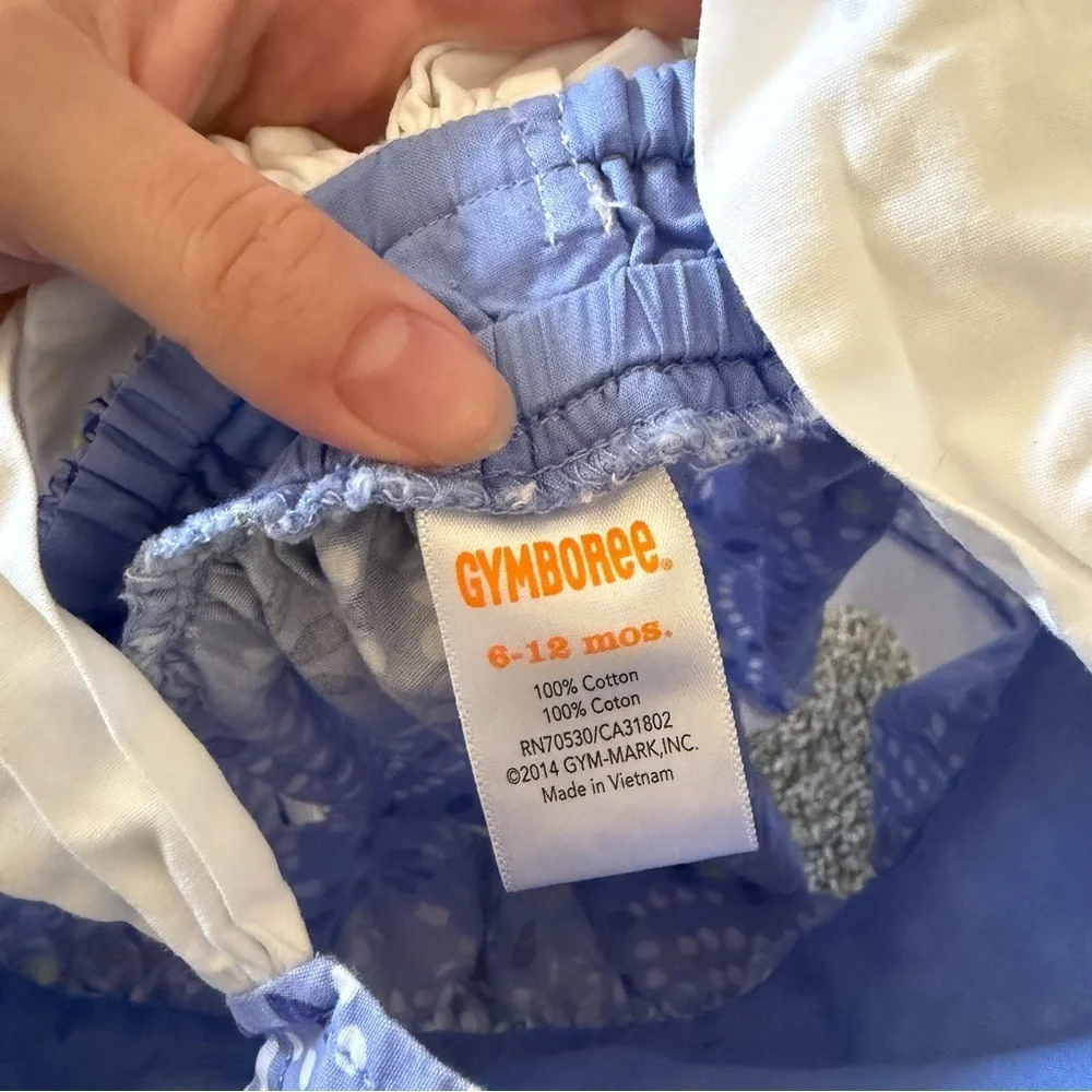 Gymboree Baby Girl Periwinkle Blue Purple Sundress Size 6-12 Months